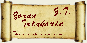 Zoran Trlaković vizit kartica